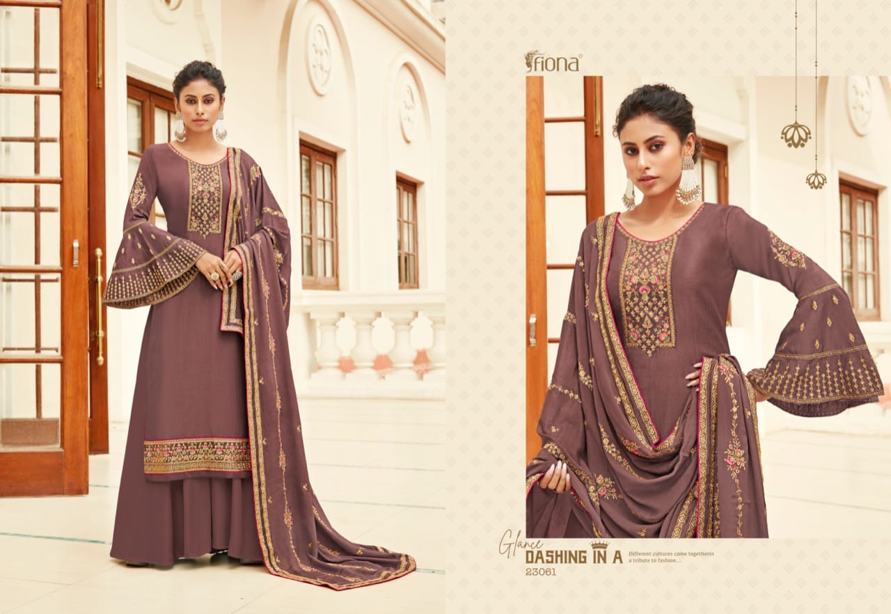 Fiona Ghazal Embroidery Festive Wear Wholesale Designer Salwar Suits
